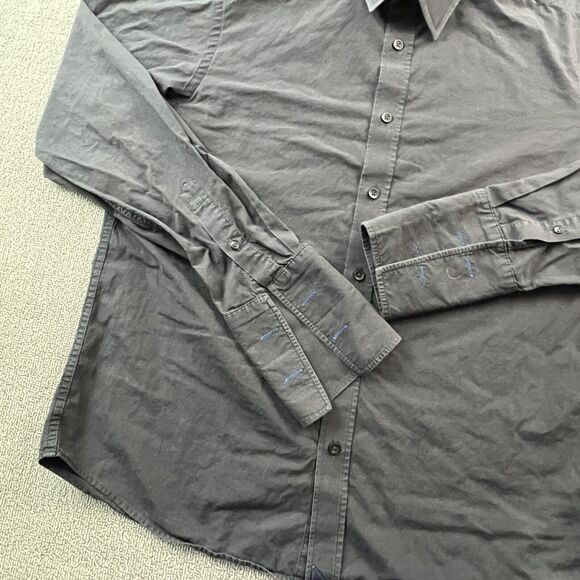 UNTUCKit Shirt Adult Large Black Button Up Long Sleeve Dress Formal Casual Men's - Picture 8 of 14